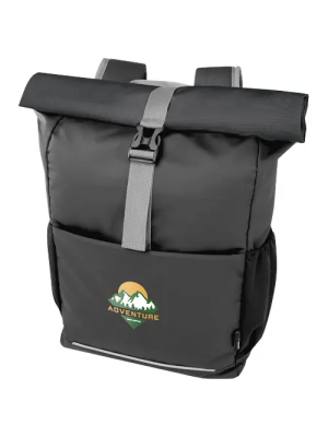 Bolsa enrollable para bicicleta resistente al agua de material reciclado GRS de 15
