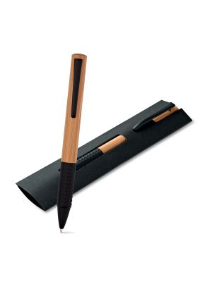 Bolígrafos de lujo bach de bambú ecológico con publicidad vista 1