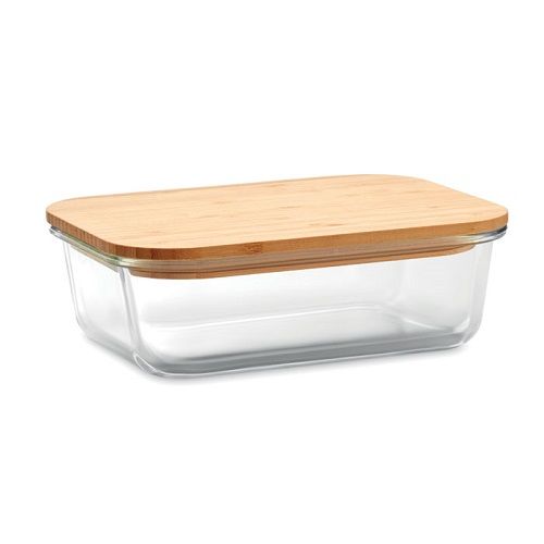 TUNDRA LUNCHBOX Glazen lunchbox bamboe deksel