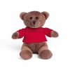 Peluches bear de poliéster rojo con logo vista 1