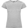 Camisetas manga corta roly jamaica mujer de 100% algodón gris vigoré con publicidad vista 1